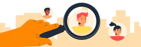 Technology. Collection of scenes with men and women taking part in business activities. Team man and woman talk, discussion together. Vector flat illustration.のイラスト素材