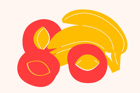 Tropical Fruits Flat Vector Banner for Summer Market Promotion and Food Advertising