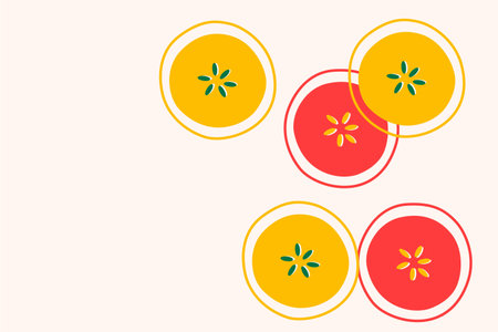 Tropical Fruits Flat Vector Banner for Summer Market Promotion and Food Advertising