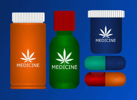medicine pils drugs bottle mockupのイラスト素材