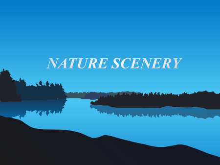 beautiful natural scenery background river with waterのイラスト素材