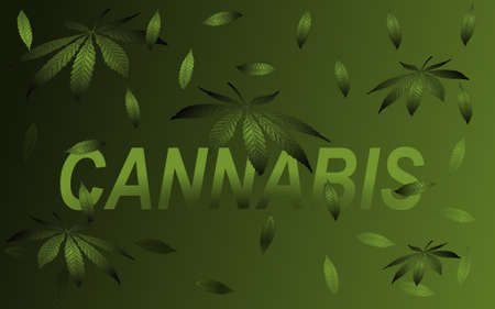 Cannabis Background Green Design Vector Ready To Useのイラスト素材
