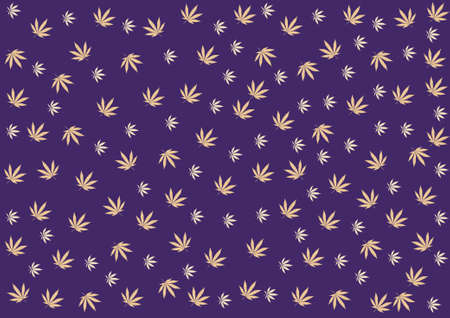 cannabis marijuana pattern background designのイラスト素材