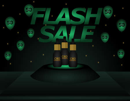 flash sale off 50 background mockup vector designのイラスト素材