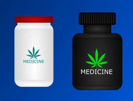 pills drugs bottle  mockup design ilustrationsのイラスト素材