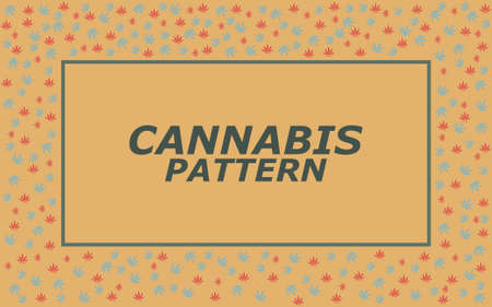 cannabis marijuana leaf background frame designのイラスト素材