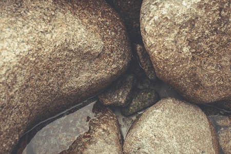 A close up of a rock in the beachの写真素材