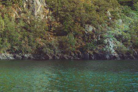 turquoise water of tropical island seen from the water