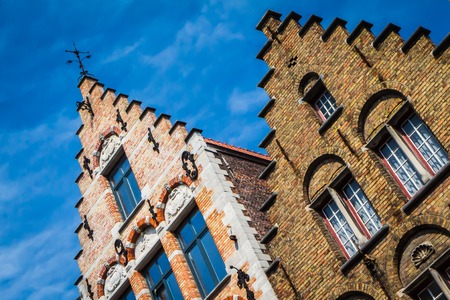 Facades of traditional old buildingsの写真素材