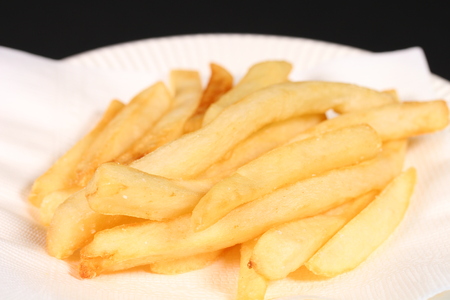 Potatoes fries in the plateの写真素材