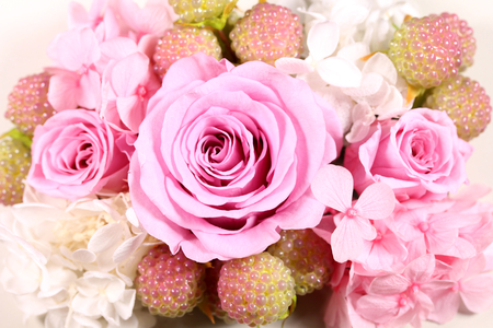 Bouquet of pink rosesの写真素材