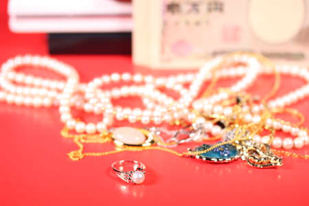 Money and jewelryの写真素材