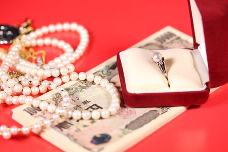 Money and jewelryの写真素材