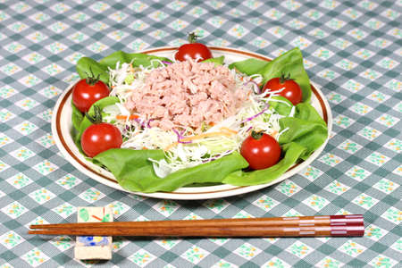 Salad with tunaの写真素材