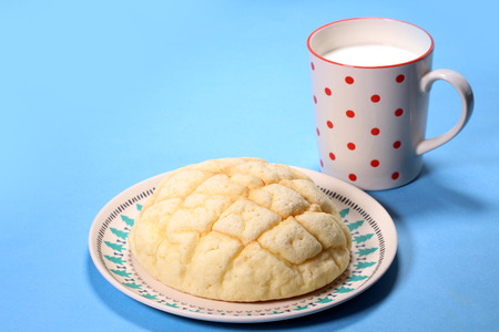 Sweet bread shaped like a melonの写真素材