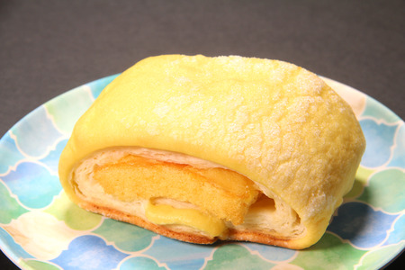 Japanese Snack, Melon Danish close Up