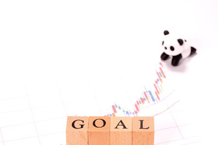 Goal Target Image ,Chart and GOAL Charactersの写真素材