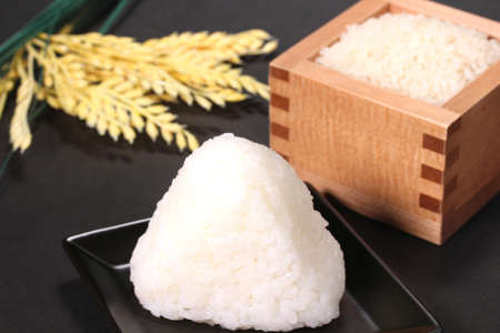 Onigiri, Japanese rice ball and Japnese riceの写真素材
