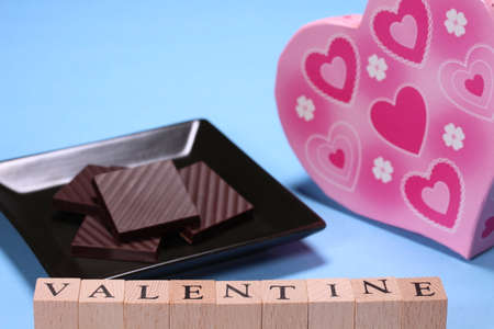 Chocolate and characters of VALENTINEの写真素材