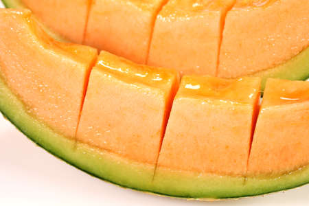 Cutted fresh ripe melon close up
