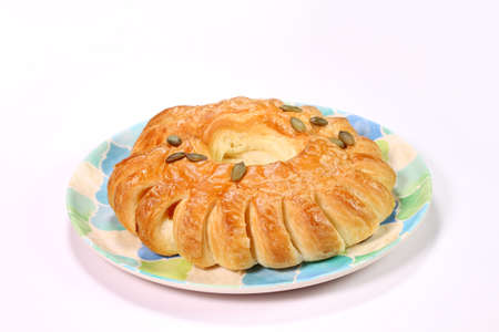 Pumpkin bread on a plate
