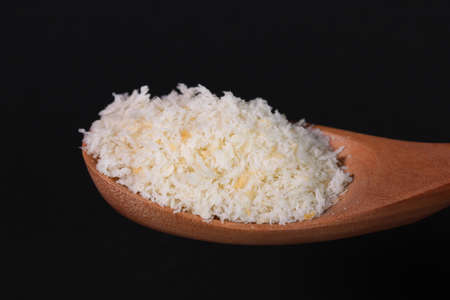 Bread crumbs on a wooden spoon