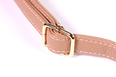 Shoulder bag clasp close upの写真素材