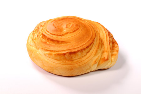 Danish pastry on white backgroundの写真素材