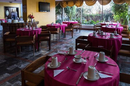 Breakfast at a hotel in the city of Quito, Pichincha, Ecuador. March 12, 2018のeditorial素材