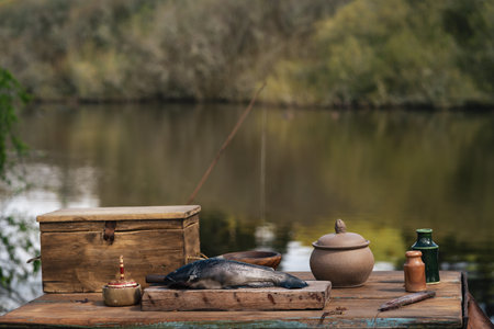 Fake food at the Hobbiton Movie Set village, the location of filming of The Lord of the Rings and The Hobbit. September 2020. Matamata, New Zealandのeditorial素材