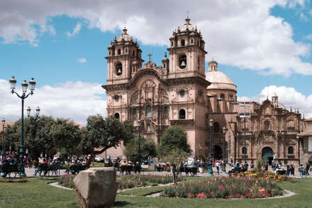 Scenic view of Plaza de Armas in Cusco, Peru. August 2018. Editorialのeditorial素材