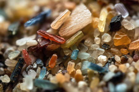 Textured background of macro shot of sand grain.の素材