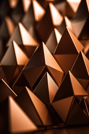Textured Background of 3D angular shapes. Generative AI vertical shotの素材