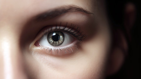 Female eye close up shot. Advertisement image. Generative AIの素材