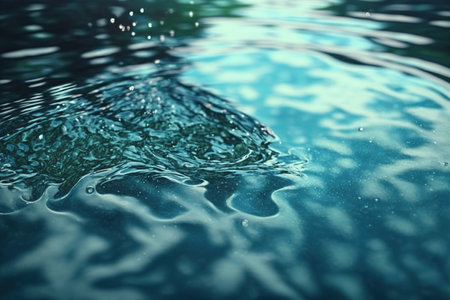 Close up water surface background. Generative AI illustrationの素材