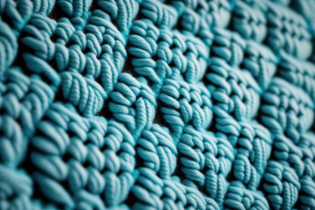 Blue knitwear close up background. Generative AI illustrationの素材