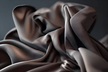Gray silk macro shot background. Generative AI illustrationの素材