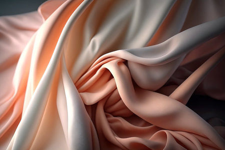 Pale pink fabric background. Close up image. Generative AI illustrationの素材
