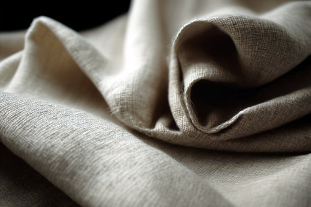 Folded linen textured background. Generative AI illustrationの素材