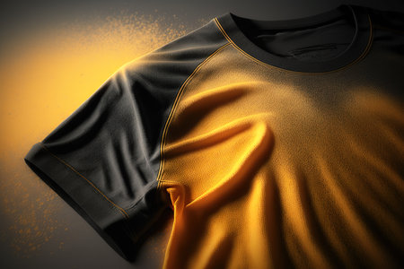 Sporty T-shirt crop image. Advertisement with copy space. Generative AI illustrationの素材