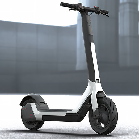 Electric scooter mock up product. Generative AI illustrationの素材