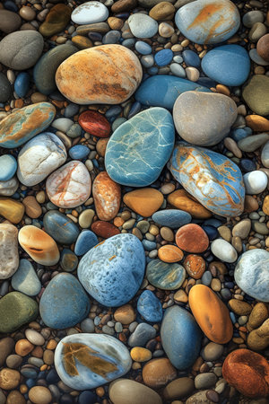 Background of colorful natural stones. Generative AIの素材