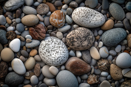 Textured background of natural rocks on the ground. Generative AIの素材
