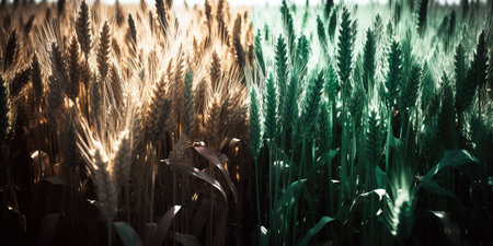 Field wheat and corn textured background. Generative AIの素材
