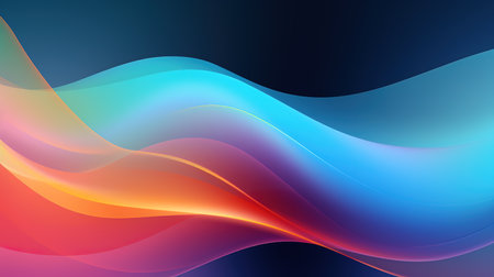 Colorful gradient flowing shapes backgroundの素材