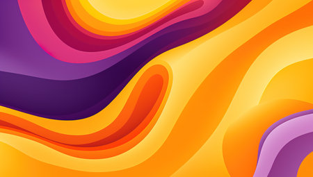 Colorful design background with flowing wave shapesの素材