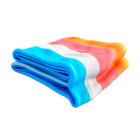 Colorful beach towel over transparent backgroundの素材