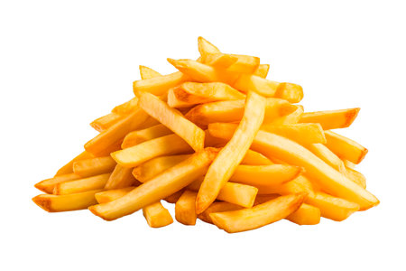 French fries over transparent backgroundの素材