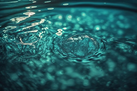 Macro view of water surface. Generative AI illustrationの素材