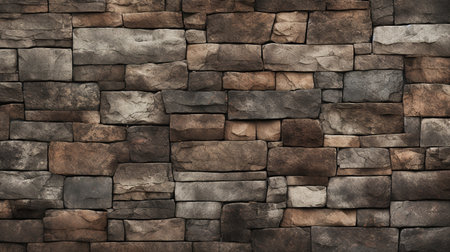 Stone wall bricks backgroundの素材